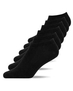 Snocks Sneaker Socken Herren Schwarz Größe 47-50 6x Paar Herren Sneaker Socken Füßlinge Herren Sneakersocken Herren 47-50 Kurze Socken Sneaker von Snocks