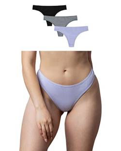 Snocks Tanga 3er Set Gr. L I Sexy Damen Tanga I Tangas mit Baumwollanteil I Underwear Women I Hot Unterwäsche Damen I Slip Damen I Angenehme Passform für jeden Körpertyp I Mix 1 von Snocks