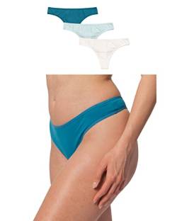 Snocks Tanga 3er Set Gr. L I Sexy Damen Tanga I Tangas mit Baumwollanteil I Underwear Women I Hot Unterwäsche Damen I Slip Damen I Angenehme Passform für jeden Körpertyp I Mix 4 von Snocks