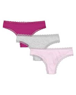 Snocks Tanga 3er Set Gr. M I Sexy Damen Tanga I Tangas mit Baumwollanteil I Underwear Women I Hot Unterwäsche Damen I Slip Damen I Angenehme Passform für jeden Körpertyp I Mix 5 von Snocks