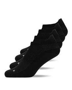 Snocks Unisex Kurze Jogging Socken Gr. 43-47 I Atmungsaktive Sportsocken für Männer & Frauen I Low Sport Füßlinge für jede Sportart I Anti Blasen Schutz Sommer Socken I Schwarz von Snocks