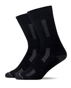 Snocks Wandersocken Herren - 39-42 - 1x Schwarz - 1x Paar Wandersocken Herren Wandersocken Herren Sommer Wandersocken Merino Trekkingsocken Herren Merino Socken Wandersocken Damen von Snocks