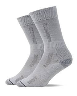 Snocks Wandersocken Herren - 43-46 - 1x Grau - 1x Paar Wandersocken Herren Wandersocken Herren Sommer Wandersocken Merino Trekkingsocken Herren Merino Socken Wandersocken Damen von Snocks