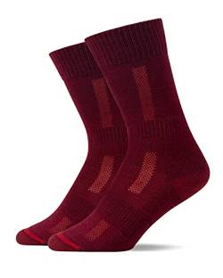 Snocks Wandersocken Herren - 43-46 - 1x Rot - 1x Paar Wandersocken Herren Wandersocken Herren Sommer Wandersocken Merino Trekkingsocken Herren Merino Socken Wandersocken Damen von Snocks