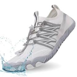 Snugeasy Barfußschuhe Damen Herren Wasserschuhe Leicht Badeschuhe Schnell Trocknend Traillaufschuhe Atmungsaktiv rutschfest Fitnessschuhe Aquaschuhe von Snugeasy