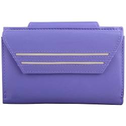 SNUGRUGS Damen Geldbörse aus echtem Leder mit magnetischer Klappe, violett, Einheitsgröße von Snugrugs