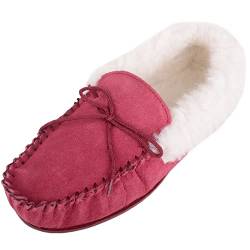 SNUGRUGS Damen Molly Moccasin, Purpurrot, 38 EU von Snugrugs