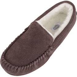 Snugrugs Herren Hugo Flache Hausschuhe, Braun (Dark Brown Dark Brown) von Snugrugs