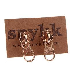 Snykk Reißverschluss Ohrstecker Ohrringe gold - 2 Stück - Ohrstecker retro fashion Ohrring Reiß Verschluss ein Paar mit Verschluss bunt verschieden Farben von Snykk