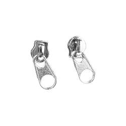 Snykk Reißverschluss Ohrstecker Ohrringe silber - 2 Stück - Ohrstecker retro fashion Ohrring Reiß Verschluss ein Paar mit Verschluss bunt verschieden Farben von Snykk