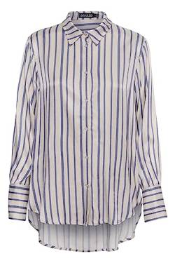 Soaked In Luxury Damen, lässig, Lange Ärmel, Button Up Printed Shirt, Coastal Fjord Stripe, Small von Soaked In Luxury