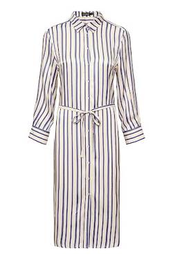 Soaked In Luxury Damen Shirt Dress Below Knee Length Long Sleeves Waist Belt Kleid, Coastal Fjord Stripe, X-Large von Soaked In Luxury