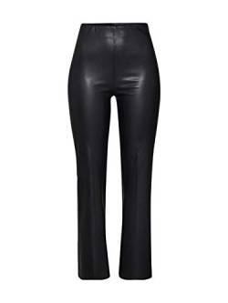 Soaked in Luxury Damen SLKaylee PU Kickflare Pants Hose, Black, 38 von Soaked in Luxury