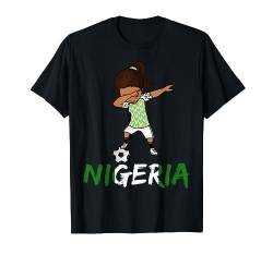 Nigeria 2018 Fußballtrikot Dabbing Soccer Girl Trikot T-Shirt von Soccer Shirts By 313 Designs