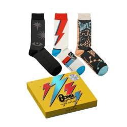 Sock Affairs – Unisex-Socken, Lustige Socken für Männer und Frauen – Lustige Coole Socken – Music Socks Pack David Bowie von Sock Affairs