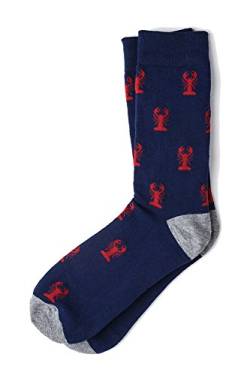 Herren-Socken, Marineblau, Rot, Hummer, nautisches Design, Crew-Kleid von Sock Genius