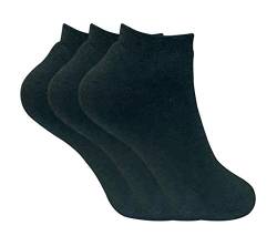 3er pack damen winter warm kurz thermo socken/kuschelsocken mit innenfell für sneaker (37-42 eu, TTS Black) von Sock Snob
