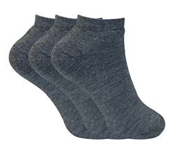 3er pack damen winter warm kurz thermo socken/kuschelsocken mit innenfell für sneaker (37-42 eur, TTS Charcoal) von Sock Snob