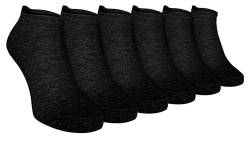 6er Pack Herren Atmungsaktiv Baumwolle Sport Kurz Quarter Socken für Sneaker (39-45 eur, Black) von Sock Snob
