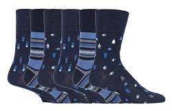 Gentle Grip - 6er Pack Herren Farbig Bunt Muster Socken Ohne Gummi Bund (39/45, SOMRJ577) von Sock Snob