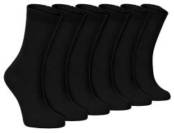 Sock Snob - 6er pack damen dünn elegant bunt farbig baumwolle socken 37-42 eur (37-42 eu, PL30 Black) von Sock Snob