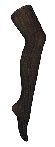 Sock Snob Strumpfhose Glitzer für Damen | Blickdicht Glitzersteine Muster (36-42, Black & Silver (Chevron)) von Sock Snob