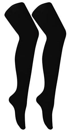 Sock Snob Strumpfhose Viskose Bambus | 2er Pack Strumpfhosen Schwarz Blickdicht (M, Schwarz) von Sock Snob