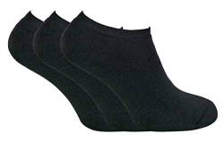 sock snob 3er Pack Herren Winter Kurz Sneaker Thermosocken mit Inner Fleece (39/45, TTS Black) von Sock Snob