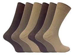 sock snob 6er pack herren schwarz business 100 prozent baumwolle socken/baumwollsocken für anzug (46-50 eur, SE002 Brown) von Sock Snob
