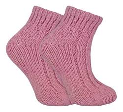 sock snob Damen Winter Bunt Gestrickt Kurz Norweger Style Wollsocken (37/42, 03 Pink) von Sock Snob