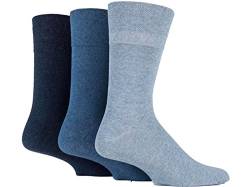 3 Paar Herrensocken mit sanftem Griff, unelastisch, Größe 39–45, Blau von SockShop