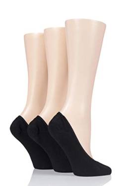 SOCKSHOP Damen Einfach Bambus Unsichtbare Socken Packung mit 3 Schwarz 37-42 von SockShop