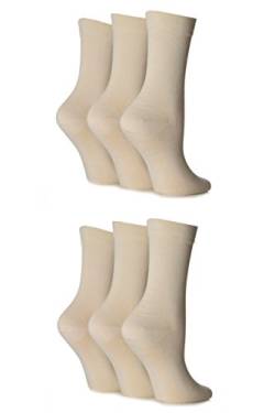 SockShop Damen 6 Paar Komfortmanschette Bambus Socken - Natürlich 37-41 von SockShop