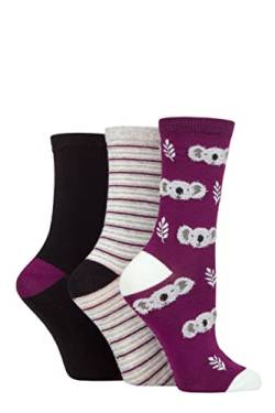 SockShop Damen Bambus Feder Socken Packung 3 Koala 37-41 von SockShop