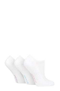 SockShop Damen Halb Gepolstert Bambus Keine Show Socken Packung 3 Weiß 37-42 von SockShop