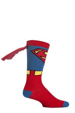 SockShop Herren 1 Paar Superman Socken mit Umhang Mehrfarben 46-48 von SockShop
