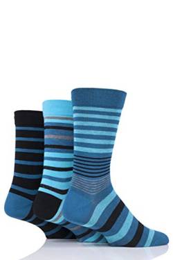 SockShop Herren Comfort Cuff Bambus Gestreifte und Einfarbige Socken Packung Mit 3 (Große Stadt, 39-45 Mens) von SockShop