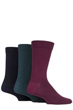 SockShop Herren Comfort Cuff Bambus Gestreifte und Einfarbige Socken Packung Mit 3 (Könige, 46-48) von SockShop