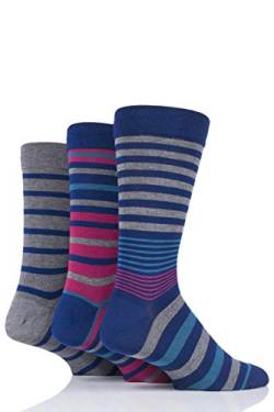 SockShop Herren Comfort Cuff Bambus Gestreifte und Einfarbige Socken Packung Mit 3 (Nur für Mitglieder, 39-45 Mens) von SockShop