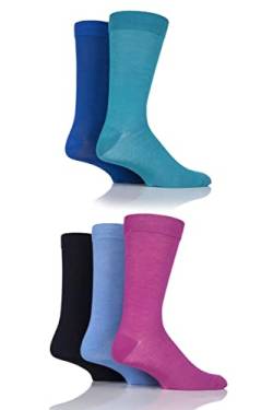 SockShop Herren Gemusterte Hell Bunt Natürliche Bambussocken Verschiedene Designs für den Alltag Größe 7-11 Multipack von 5 Frisch 40-45 von SockShop