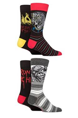 SockShop Herren Iron Maiden Exklusiv Geschenkbox Rockmusik and Schwermetall Baumwollsocken Packung mit 4 Number of the Beast 37-42 von SockShop