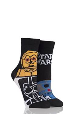 SockShop Kinder 2 Paar Star Wars R2-D2 und C-3PO Socken 23-26 von SockShop