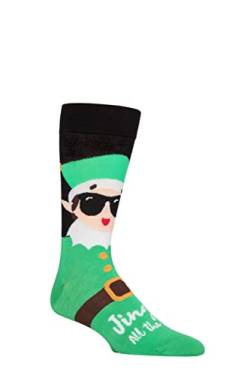 SockShop Lazy Panda Bambus Weihnachtssocken Packung 1 Jingle den ganzen Weg Elf 46-48 von SockShop