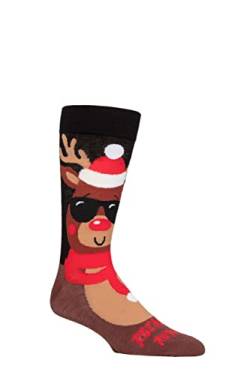 SockShop Lazy Panda Bambus Weihnachtssocken Packung 1 Rockt Rudolf 40-46 von SockShop