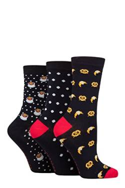 SockShop Lazy Panda Damen Neuheit Socken aus Bambus Packung 3 Bäckerei 37-42 von SockShop