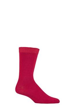 SockShop Lazy Panda Herren und Damen Bambus Socken Packung 1 Rot 46-48 von SockShop