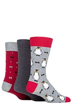 SockShop Wildfeet Herren Weihnachten Geschenk verpackte Socken Packung 3 Pinguin 40-46 von SockShop