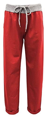 Damen Jogginghosen Uni Yogahosen Freizeithosen Sporthosen sommerliche Damenhosen (40-42, Rot) von Sockenhimmel