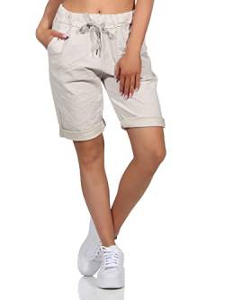 Kurze Damen Sommerhose Chino Shorts Jeans Bermuda (as3, Numeric, Numeric_36, Numeric_38, Regular, Regular, Natur) von Sockenhimmel