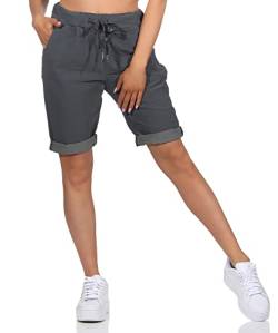 Kurze Damen Sommerhose Chino Shorts Jeans Bermuda (as3, Numeric, Numeric_40, Numeric_42, Regular, Regular, Anthrazit) von Sockenhimmel